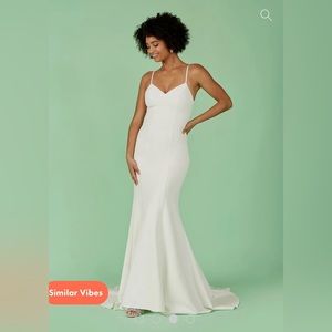 Chi Chi London crepe bridal gown